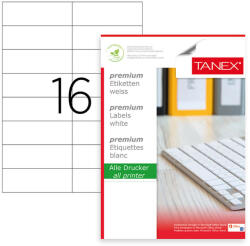 TANEX Etichete 16/a4 105*37mm colturi drepte 100/top tanex (TW2105)