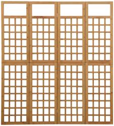 vidaXL 4 paneles tömör fenyőfa térelválasztó/lugasrács 161 x 180 cm (316479) - vidaxl