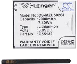 Cameron Sino Li-Polymer akku (3, 8V / 2000mAh, NAVON G55132 kompatibilis) FEKETE Navon Mizu D502, Navon Mizu D502s, Navon Mizu M502 (CS-MZU502SL)