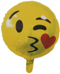 Xindi'S Balloon Smiley fólia lufi, 18"/45cm, gömb
