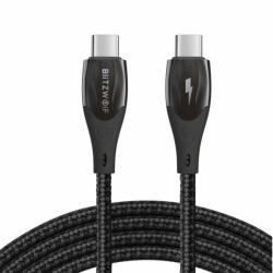 BlitzWolf Cablu USB-C la USB-C BlitzWolf BW-FC1, 96W, 5A, 1.8m (negru)