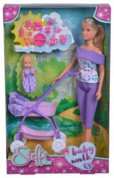 Simba Toys Papusa Steffi In Pantalonasi Mov Si Cu Carucior Bebe (105733067_MovCuPant) - ookee Papusa
