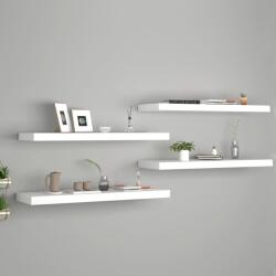 vidaXL Rafturi de perete, 4 buc. , alb, 80 x 23, 5 x 3, 8 cm, MDF (323816) Raft