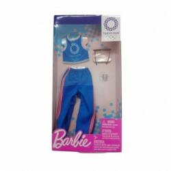 Mattel Barbie Olympics 2020 Set Antrenament Albastru GHX85 Papusa Barbie