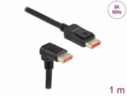 Delock Cablu Displayport 8K60Hz/4K240Hz drept/unghi jos cu HDR 1m, Delock 87050 (87050)