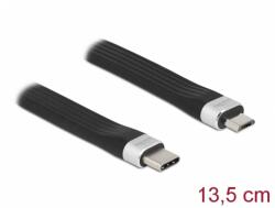 Delock Cablu USB 2.0 type C la micro USB FPC Flat Ribbon 3A 13.5cm, Delock 86793 (86793)
