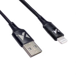 MG kábel USB / Lightning 2.4A 2m, fekete (WUC-L2B)