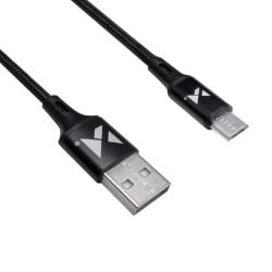 MG kábel USB / micro USB 2.4A 2m, fekete (WUC-M2B)