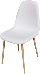 Timeless Tools 4 buc scaune acoperite cu material textil-alb (HOP1001212-1)