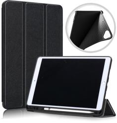 Gigapack Tok álló, bőr hatású (aktív FLIP, oldalra nyíló, TRIFOLD asztali tartó funkció, Apple Pencil tartó) FEKETE Apple IPAD 10.2 (2019), Apple IPAD 10.2 (2020), Apple IPAD 10.2 (2021) (GP-91464)