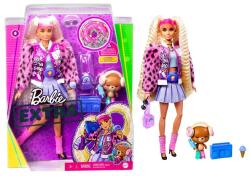 Mattel Barbie - Fashionistas Extravagáns szőke baba baseball kabátban macival (GYJ77)