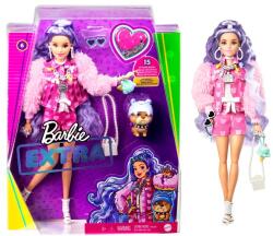 Mattel Barbie - Fashionistas Extravagáns lila hajú baba rózsaszín szettben (GXF08)
