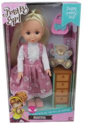 Magic Toys Pretty Girl szőke hajú baba kézitáskával (MKM482431)