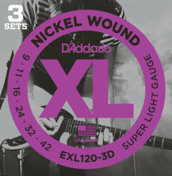 D'Addario EXL120-3D Corzi chitare electrice (EXL120-3D)