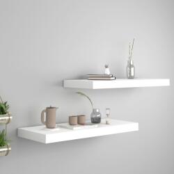 vidaXL Rafturi de perete suspendate, 2 buc. , alb, 60x23, 5x3, 8 cm, MDF (323812) Raft