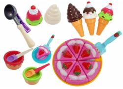 LeanToys Set inghetata si prajitura de joaca, pentru copii, multicolor, LeanToys, 5038 - gimihome Bucatarie copii