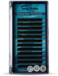 Long Lashes Premium Super Flat C / 0, 2 - 9mm (LLSFC7200009) - alveolashop