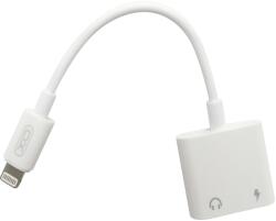  Adaptor XO-NB172A mufa lightning la Dual lightning (incarcare si conectare casti) alb, pentru Apple