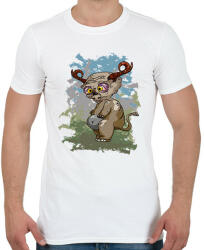 printfashion A fülszarvú - Férfi póló - Fehér (5689678)