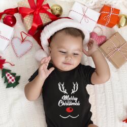  Черно бебешко коледно боди Merry Deer