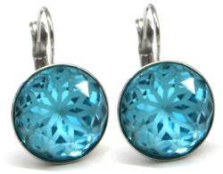 MANDALA kapcsos fülbevaló - 14 mm (világos aquamarine) (2021092507)