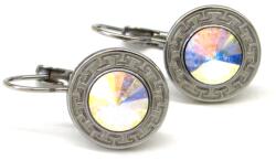 GÖRÖG kapcsos fülbevaló - 14 mm (AB színjátszós kristállyal) (202106123)