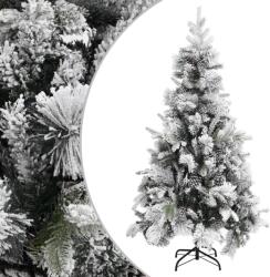 vidaXL Brad de Crăciun cu zăpadă & conuri, 225 cm, PVC&PE (340532) - vidaxl