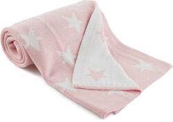 TEMPO KONDELA TEMPO-KONDELA ANEYO, pătură din bumbac faţă-verso, roz/alb, 80x100 cm