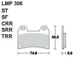 AP RACING fékbetét első DUCATI 696 Monster Radial -2008 306 SF