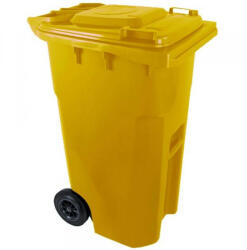 Anro Háztartási kuka 240 L sárga, műanyag, kerekes (11961)