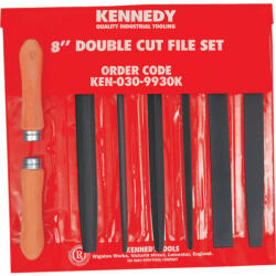 Cromwell 8" (200 mm) kettős vágatú műhelyreszelő készlet, 8 részes (KEN0309930K)