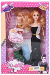 Magic Toys Wedding: Esküvői divat baba szett gyermek babával - 28 cm (MKL054203)