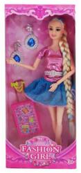 Magic Toys Fashion Girl divatbaba bőrönddel és fülbevalóval - 29 cm (MKL534956)