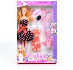 Magic Toys Fashion divatbaba pöttyös ruhában kiegészítőkkel - 29 cm (MKL540941)