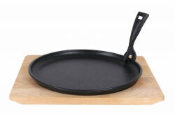 Soler Hispania Tigaie Fonta 26 cm - Maner Detasabil - Suport Lemn 30x25 cm (B941050)