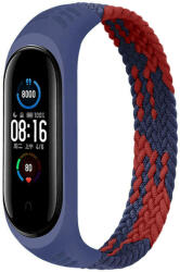 Xiaomi Mi Band 3/4/5/6 nylon szíj, tengerkék/piros