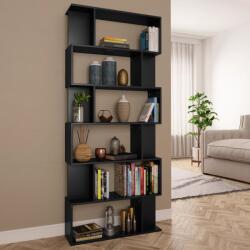 vidaXL Bibliotecă/Separator cameră, negru, 80 x 24 x 192 cm, PAL (800091) Biblioteca