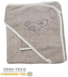  Stella fürdőlepedő hímzett 110x110 szürke kacsa - babycenter-online