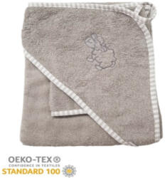  Stella fürdőlepedő hímzett 110x110 szürke bari - babycenter-online