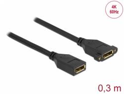 Delock Cablu Displayport 4K60Hz M-M montare panou 0.3m, Delock 87099 (87099)