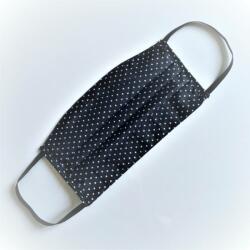 Bindu Textil, mosható, 2 rétegű szájmaszk - Fekete pöttyös