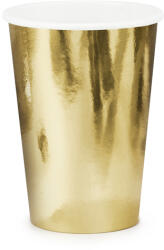 PartyDeco Party pohár, arany, 6db/cs, 220 ml