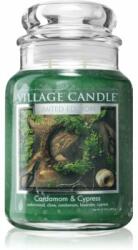Village Candle Cardamom & Cypress lumânare parfumată (Glass Lid) 602 g