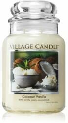 Village Candle Coconut Vanilla lumânare parfumată (Glass Lid) 602 g