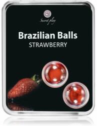Secret play Brazilian 2 Balls Set ulei pentru corp Strawberry 8 g