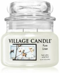 Village Candle Pure Linen lumânare parfumată (Glass Lid) 262 g