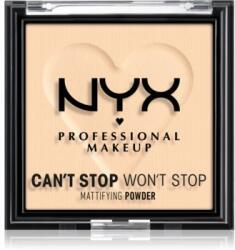 NYX Professional Makeup Can't Stop Won't Stop Mattifying Powder pudra matuire culoare 01 Fair 6 g