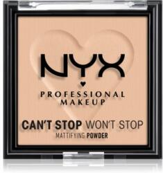 NYX Professional Makeup Can't Stop Won't Stop Mattifying Powder pudra matuire culoare 03 Light Medium 6 g