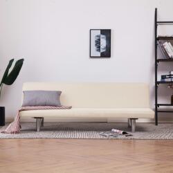 vidaXL Canapea extensibilă, crem, poliester (282194) Canapea