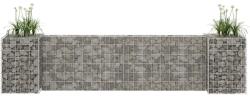 vidaXL H alakú acéldrót virágtartó gabion 260 x 40 x 60 cm (145659)